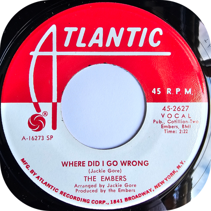 Embers, The - Where Did I Go Wrong - Atlantic DEMO