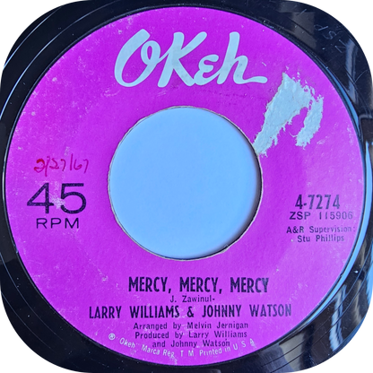 Larry Williams & Johnny Watson - A Quitter Never Wins - Okeh