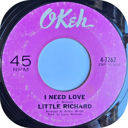 Little Richard - I Need Love - Okeh
