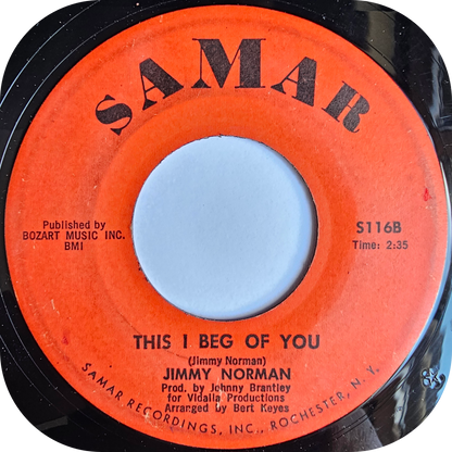 Jimmy Norman - This I Beg Of You - Samar