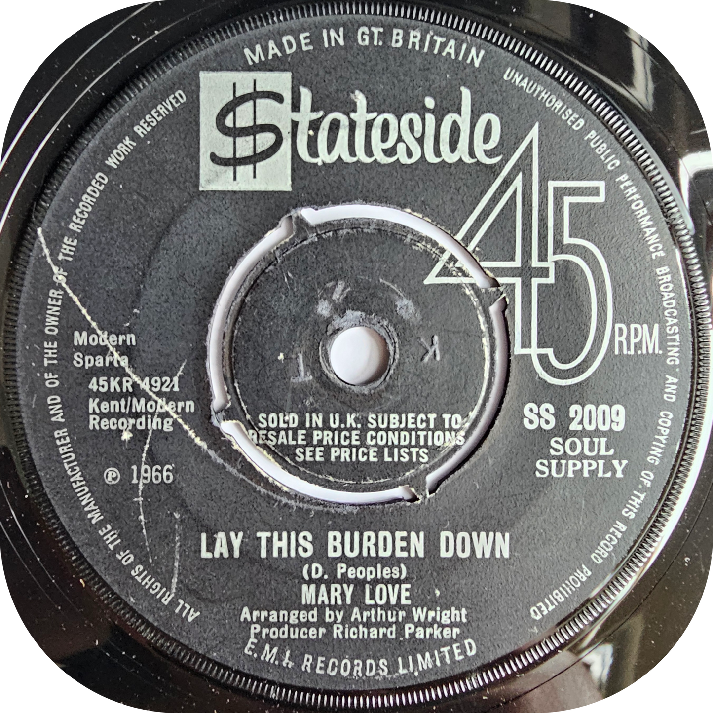 Mary Love - Lay This Burden Down - Stateside