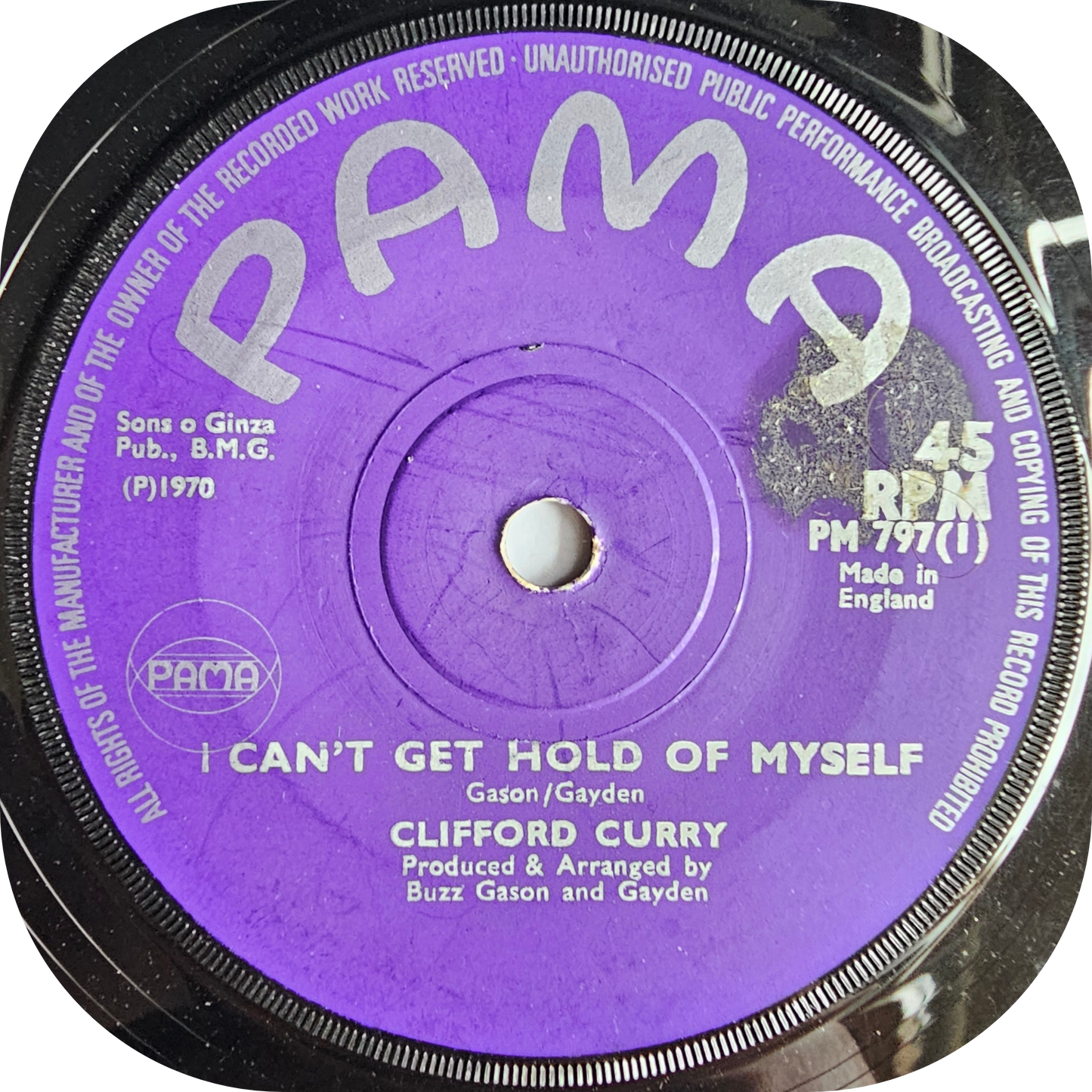 Clifford Curry - I Can't Get A Hold Of Myself - Pama