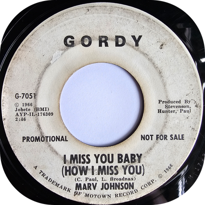 Marv Johnson - I Miss My Baby - Gordy DEMO