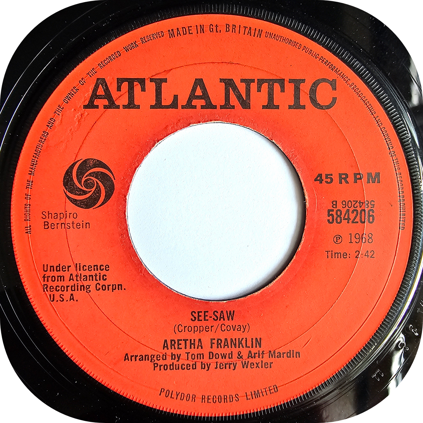 Aretha Franklin - See Saw - Atlantic