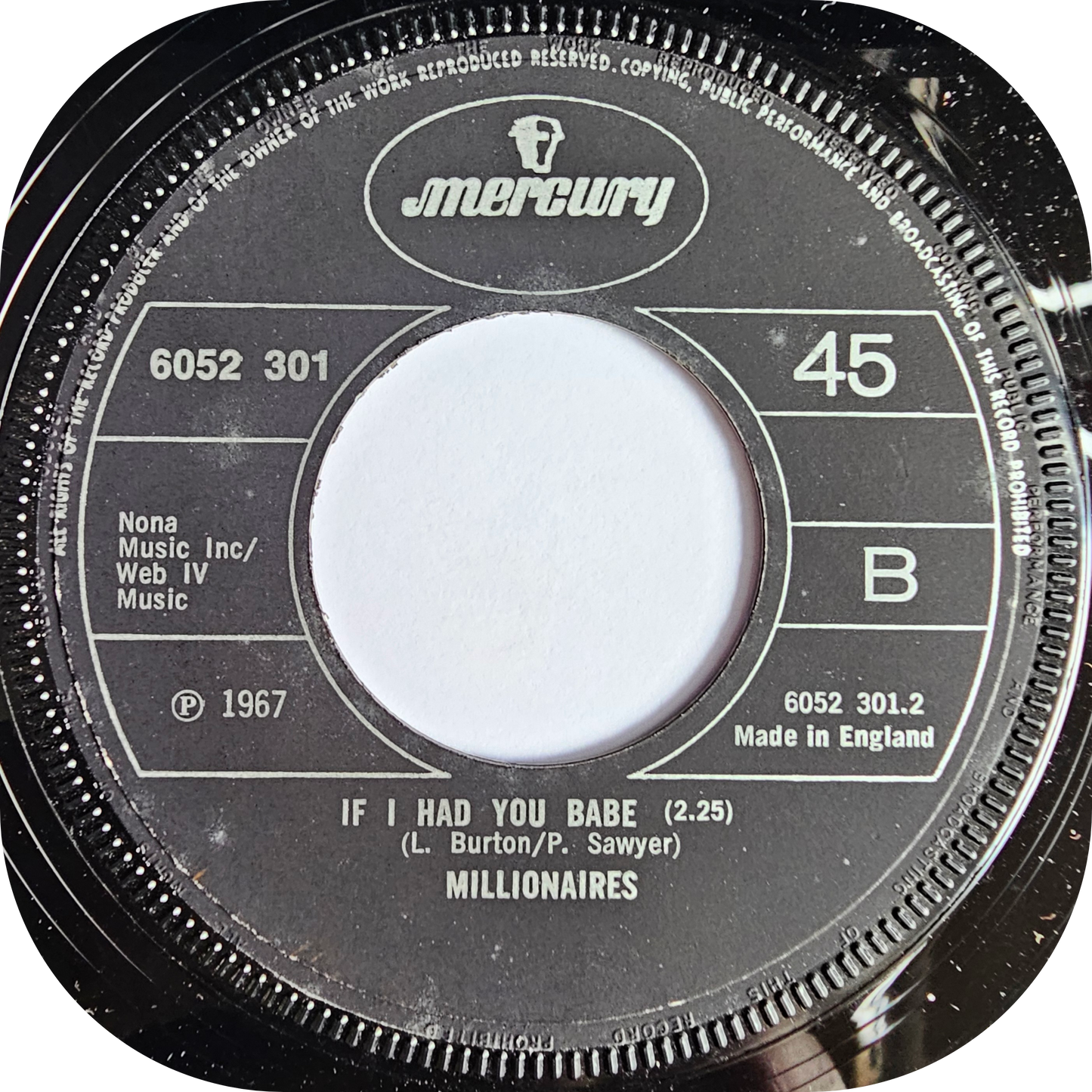 Millionaires, The - Never For Me - Mercury