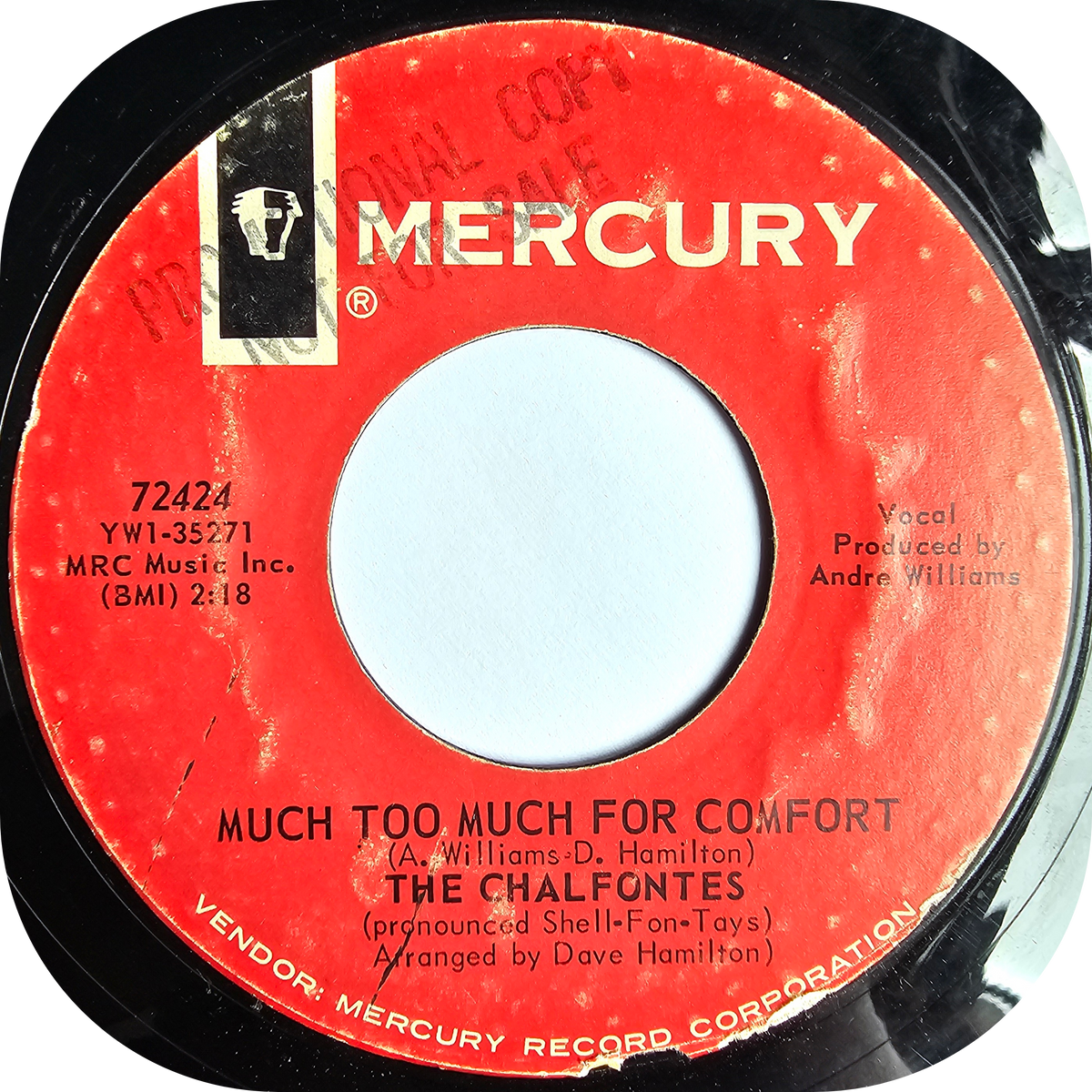 Chalfontes, The - Much Too Much For Comfort - Mercury
