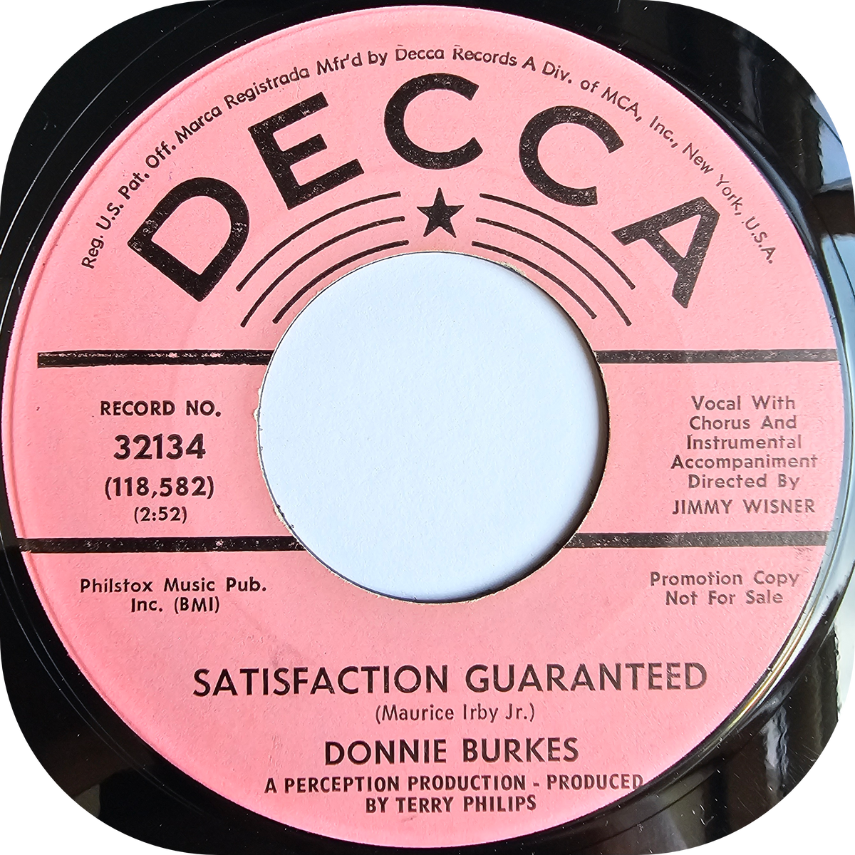 Donnie Burkes - Satisfaction Guaranteed - Decca DEMO