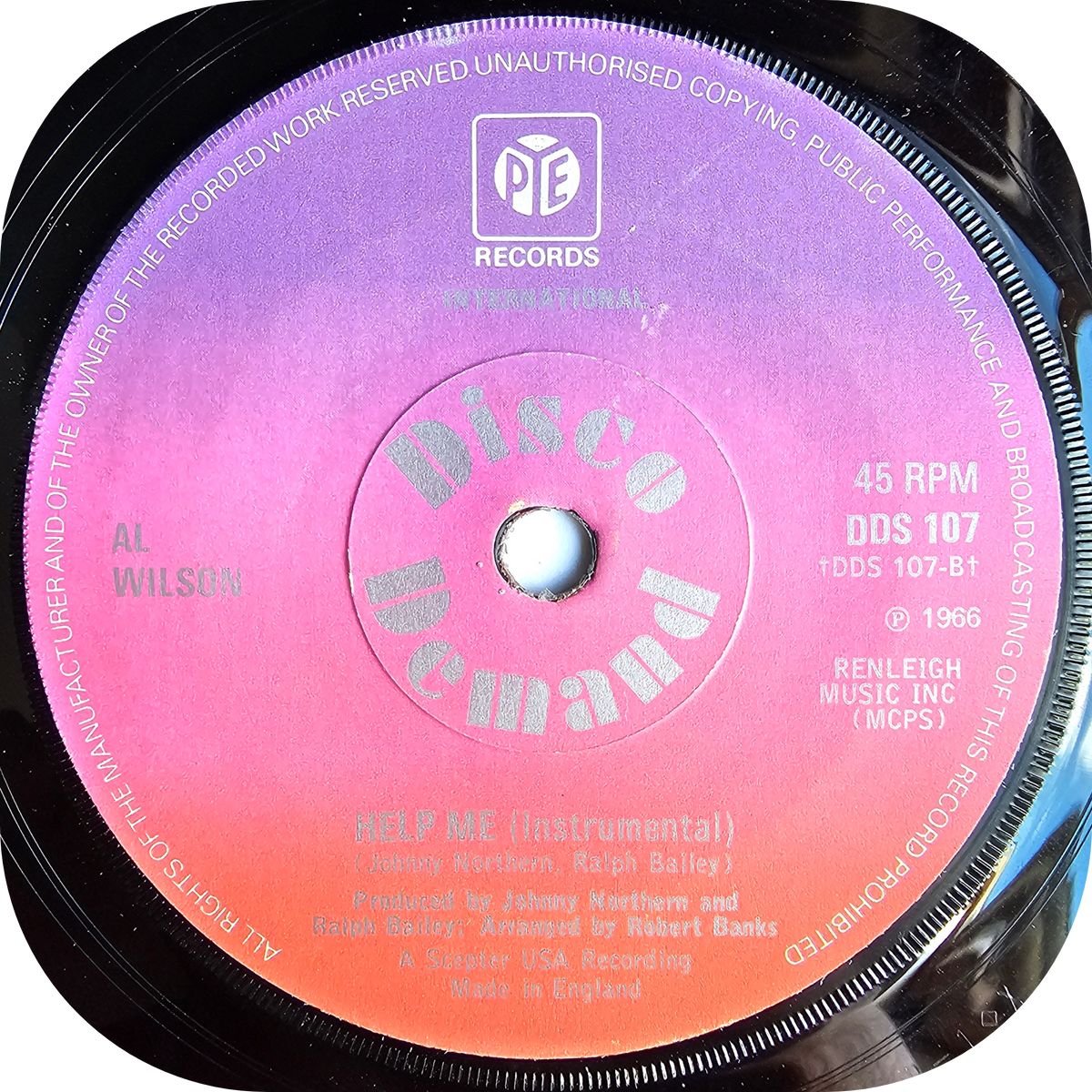Al Wilson - Help Me - Pye