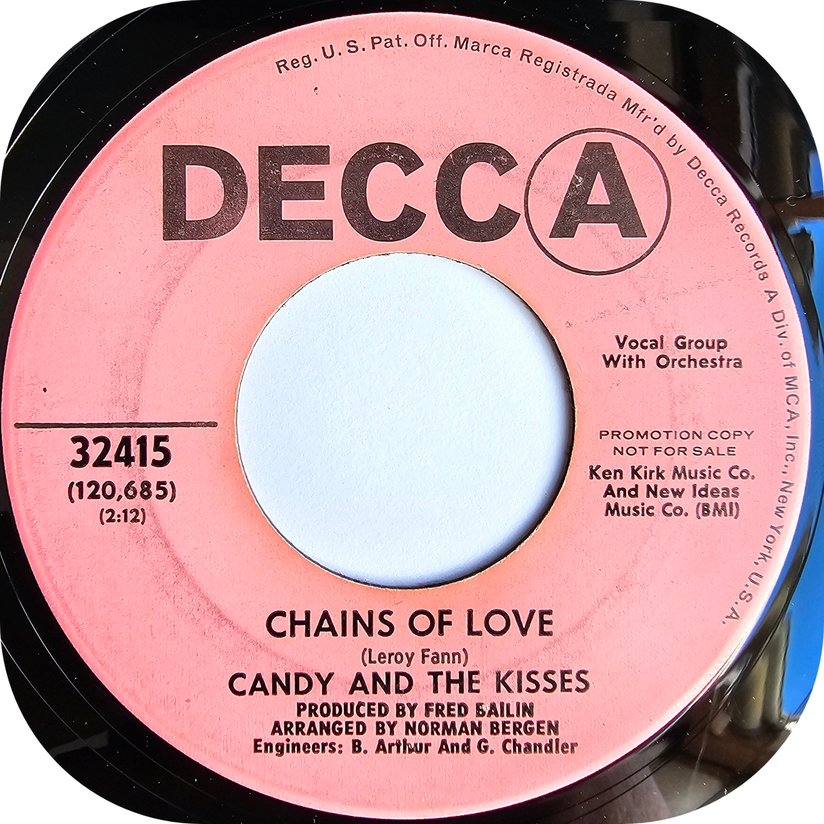 Candy And The Kisses - Chains Of Love - Decca DEMO