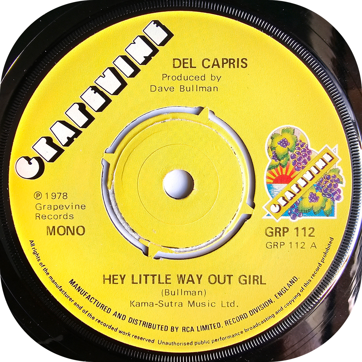 Del Capris - Hey Little Way Out Girl - Grapevine