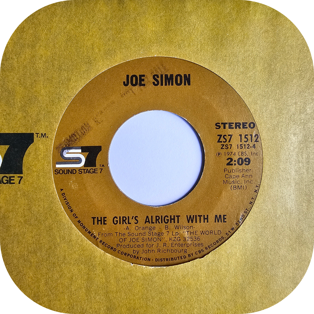 Joe Simon - The Girl's Alright With Me - Sound Stage 7