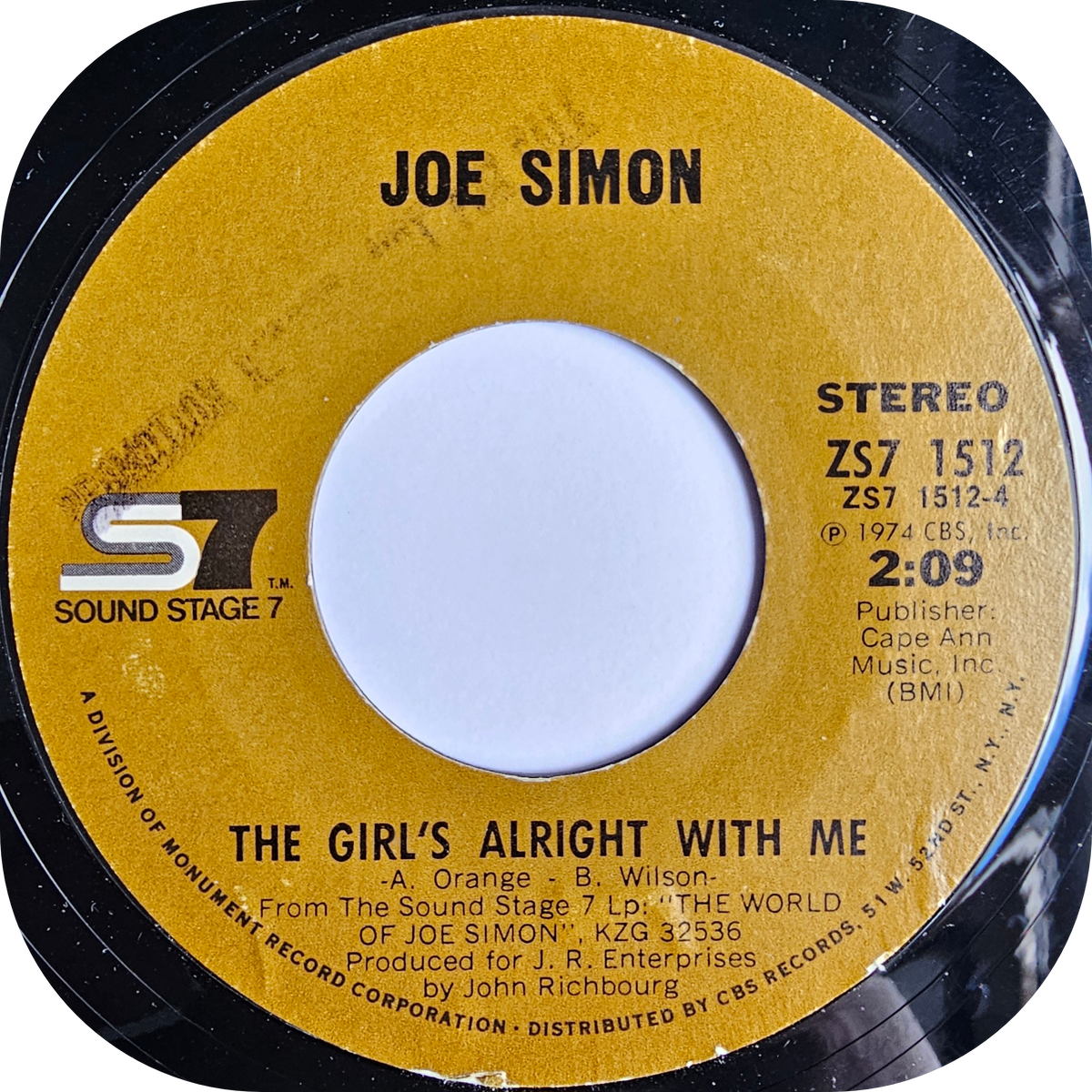 Joe Simon - The Girl's Alright With Me - Sound Stage 7