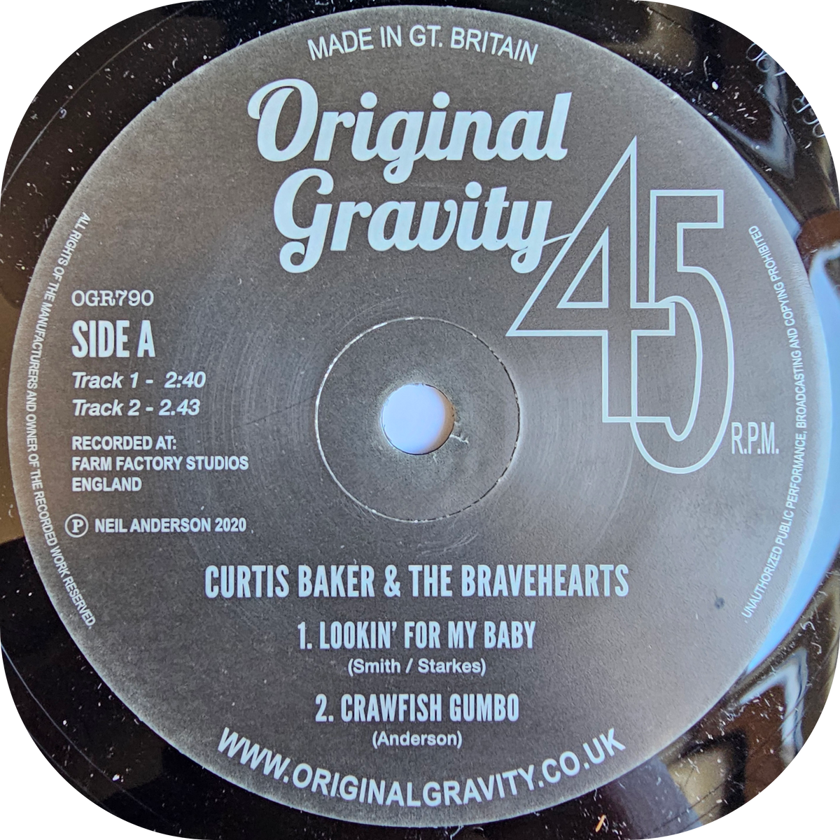 Curtis Baker - Looking For My Baby - Original Gravity E.P