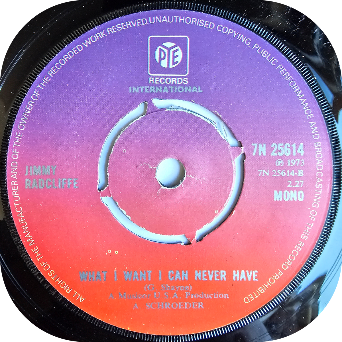 Jimmy Radcliffe - Long After Tonight Is All Over - Pye