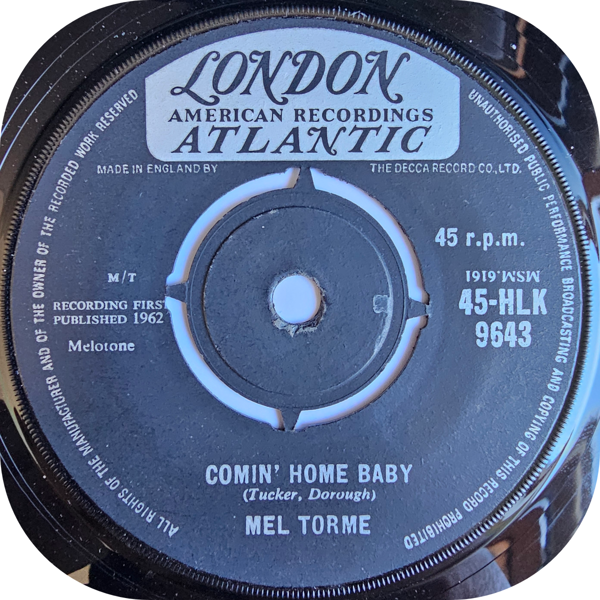 Mel Torme -  Comin' Home Baby - London