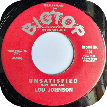 Lou Johnson - Unsatisfied - Big Top