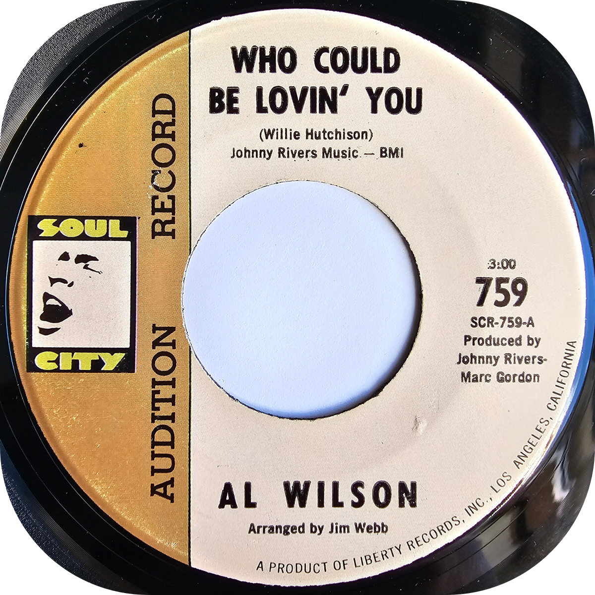 Al Wilson - Who Could Be Lovin' You - Soul City