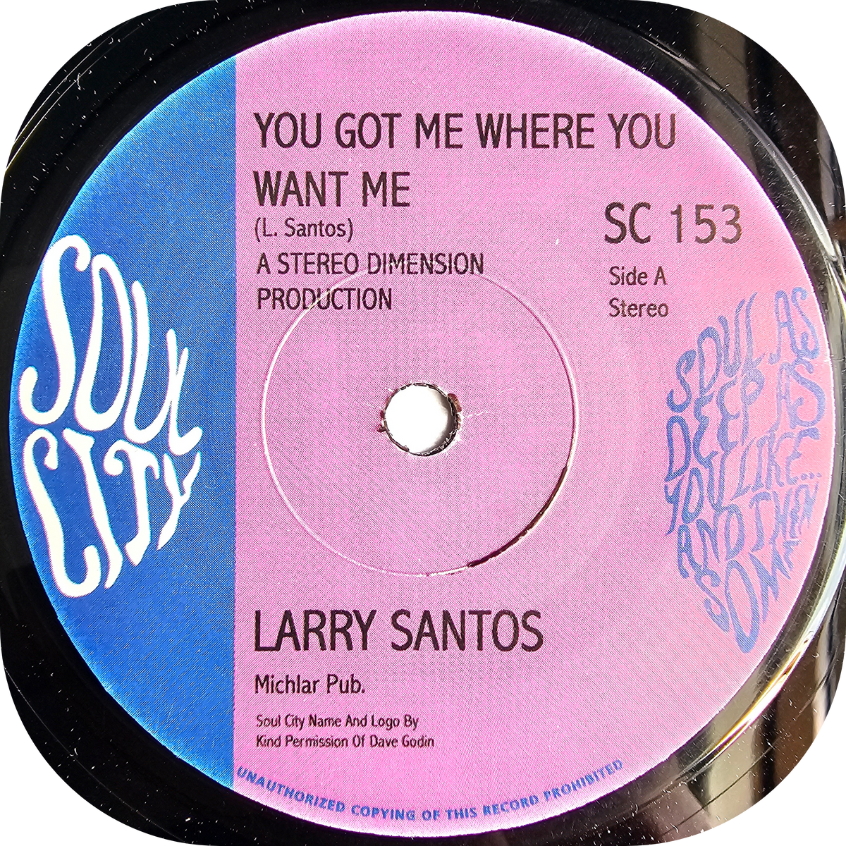 Larry Santos - You Got Me Where You Want Me - Soul City