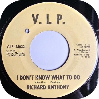 Richard Anthony - I Don't Know What To Do - V.I.P