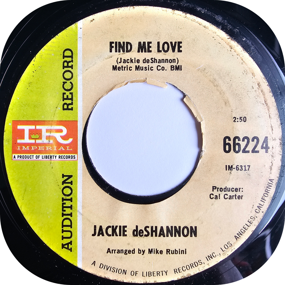 Jackie DeShannon - Find Me Love - Imperial DEMO