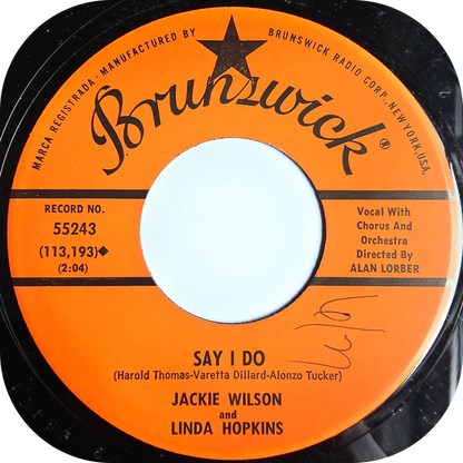 Jackie Wilson & Linda Hopkins - Shake A Hand - Brunswick